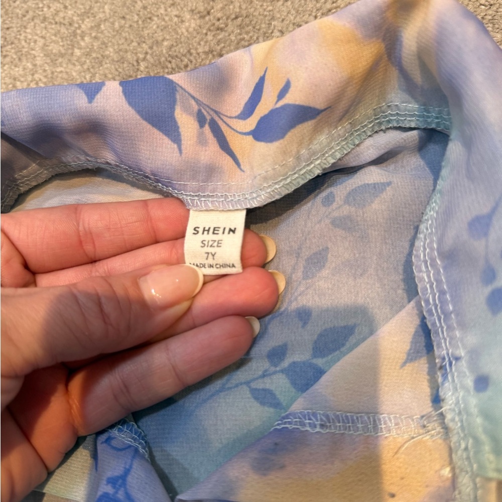 SHEIN Kids Set in Blue and Yellow Floral - Picture 2 of 2